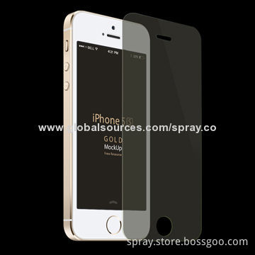 Tempered-glass screen film for iPhone 5/5S/5C, 9H hardness, various colors are available